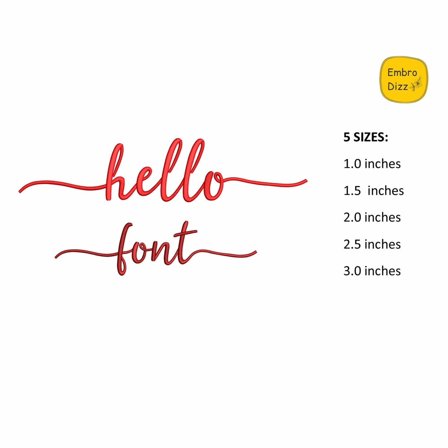 Hello with tails - Embroidery font