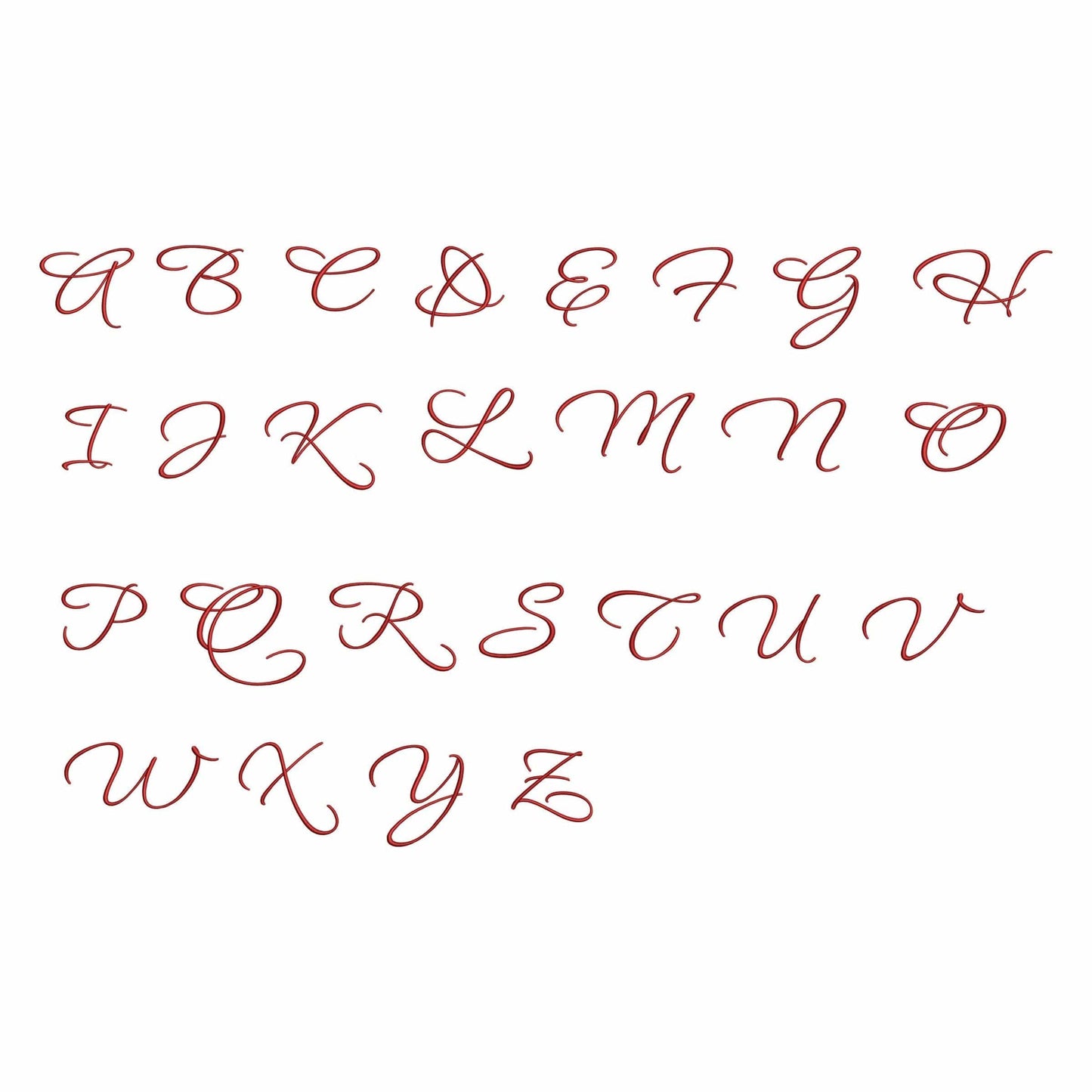 Emma - Script embroidery font