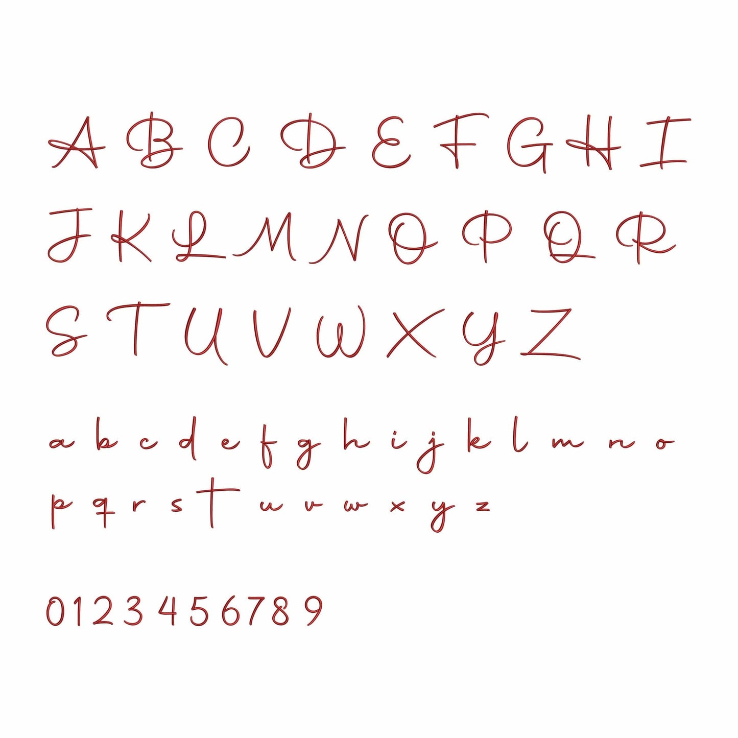 Monica - Embroidery font