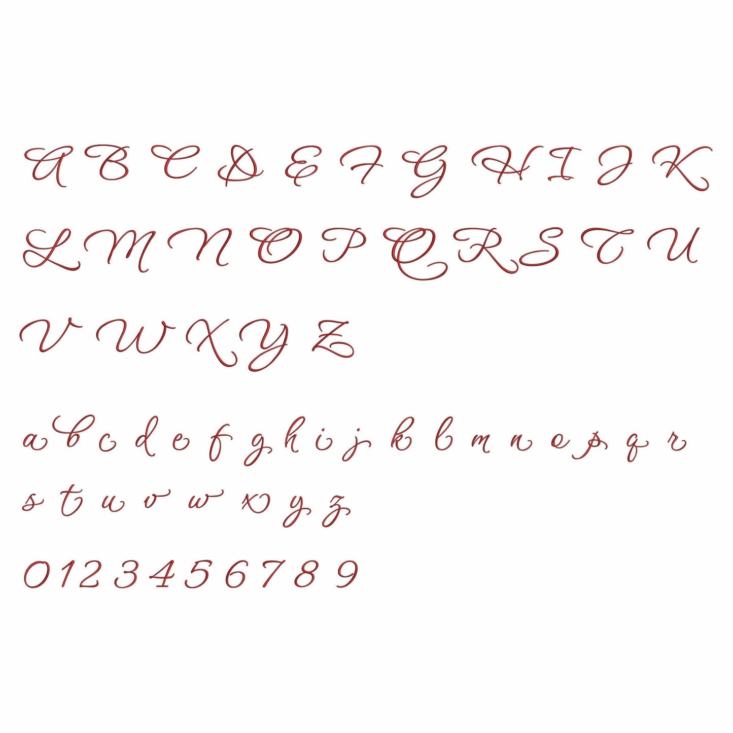 Emma - Script embroidery font