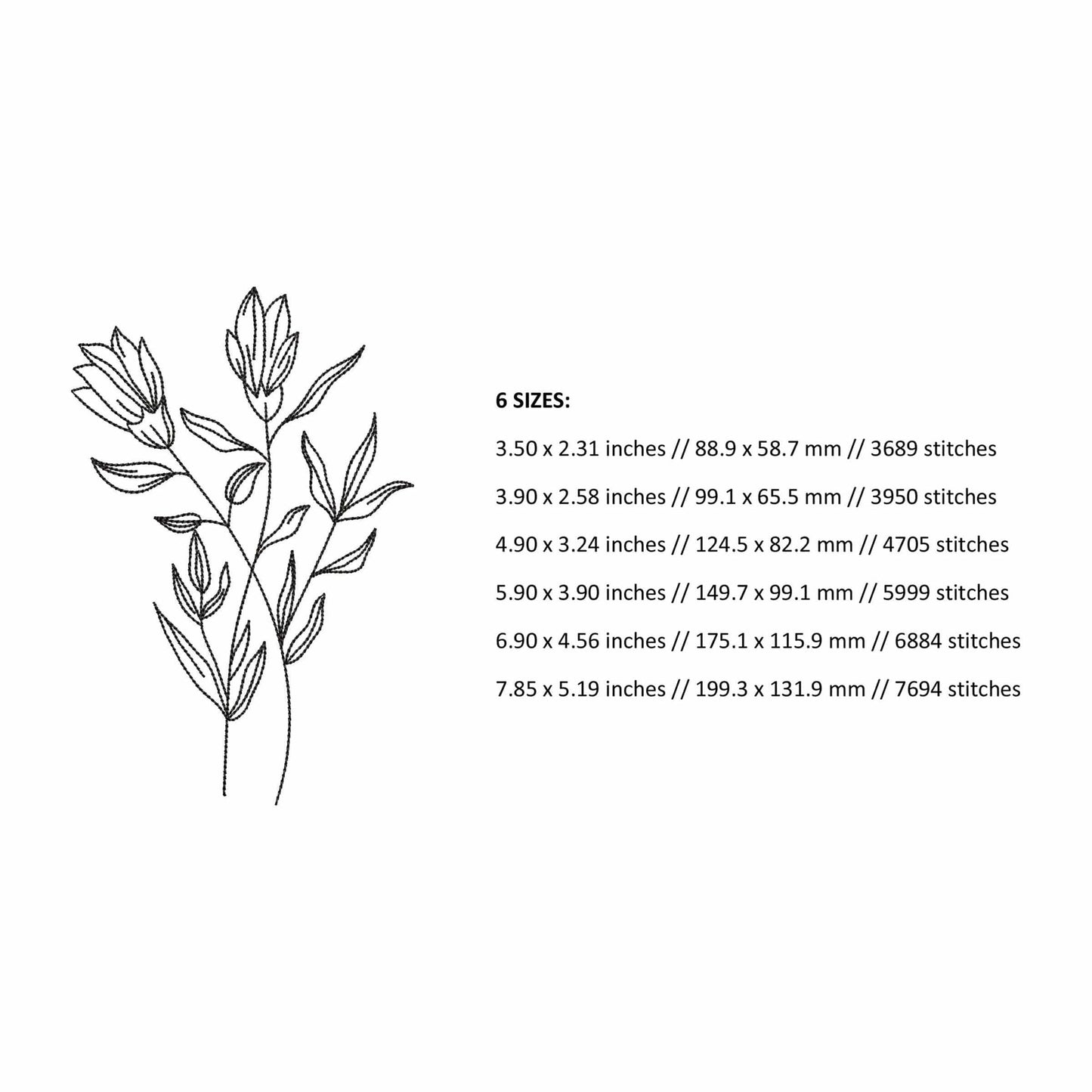 Wild flower - Embroidery design