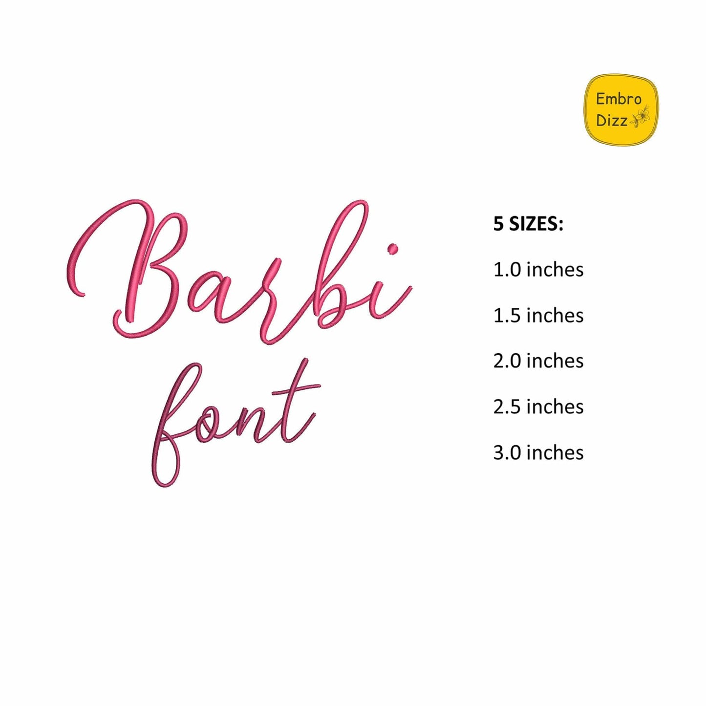 Barbi - Embroidery font