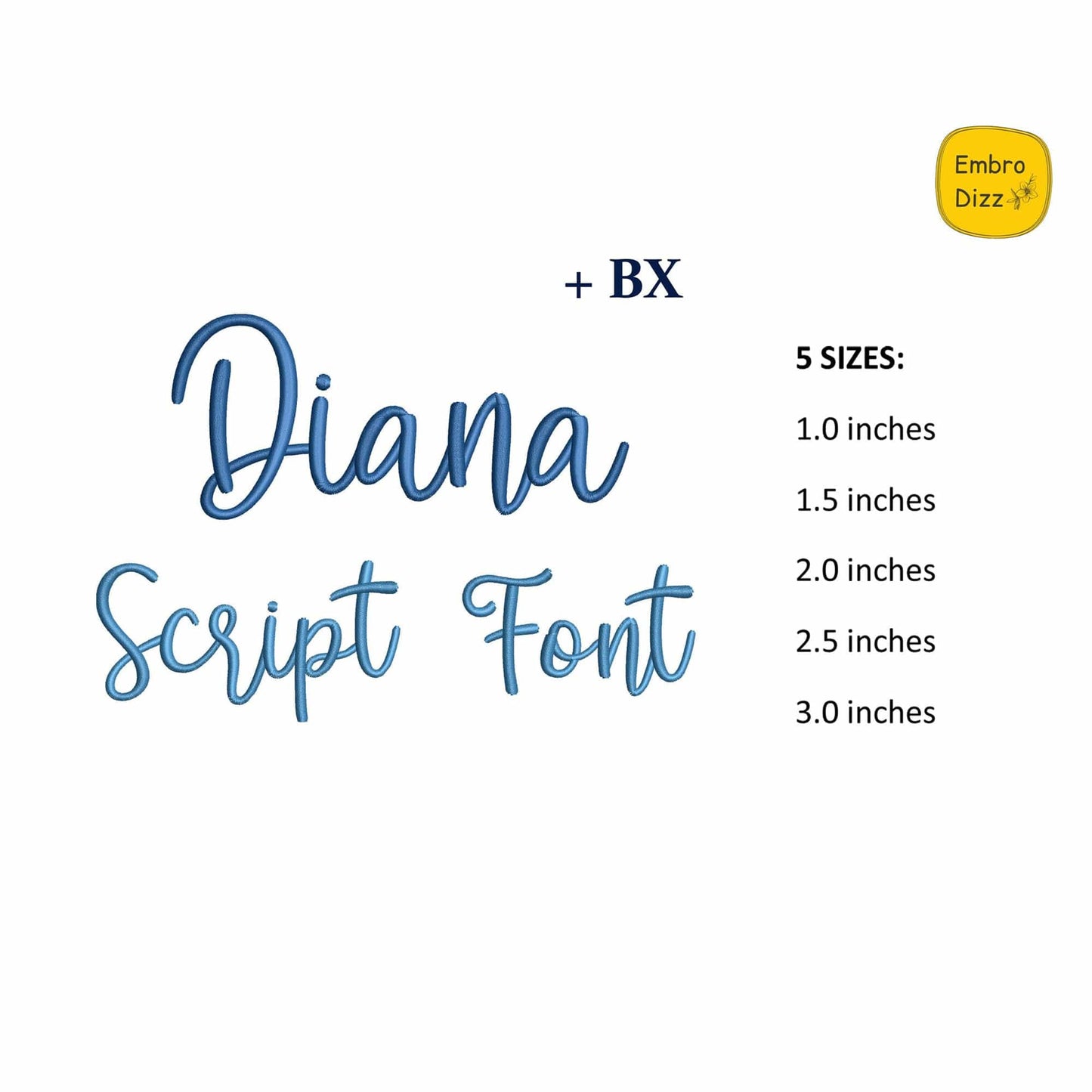 Diana - Embroidery font