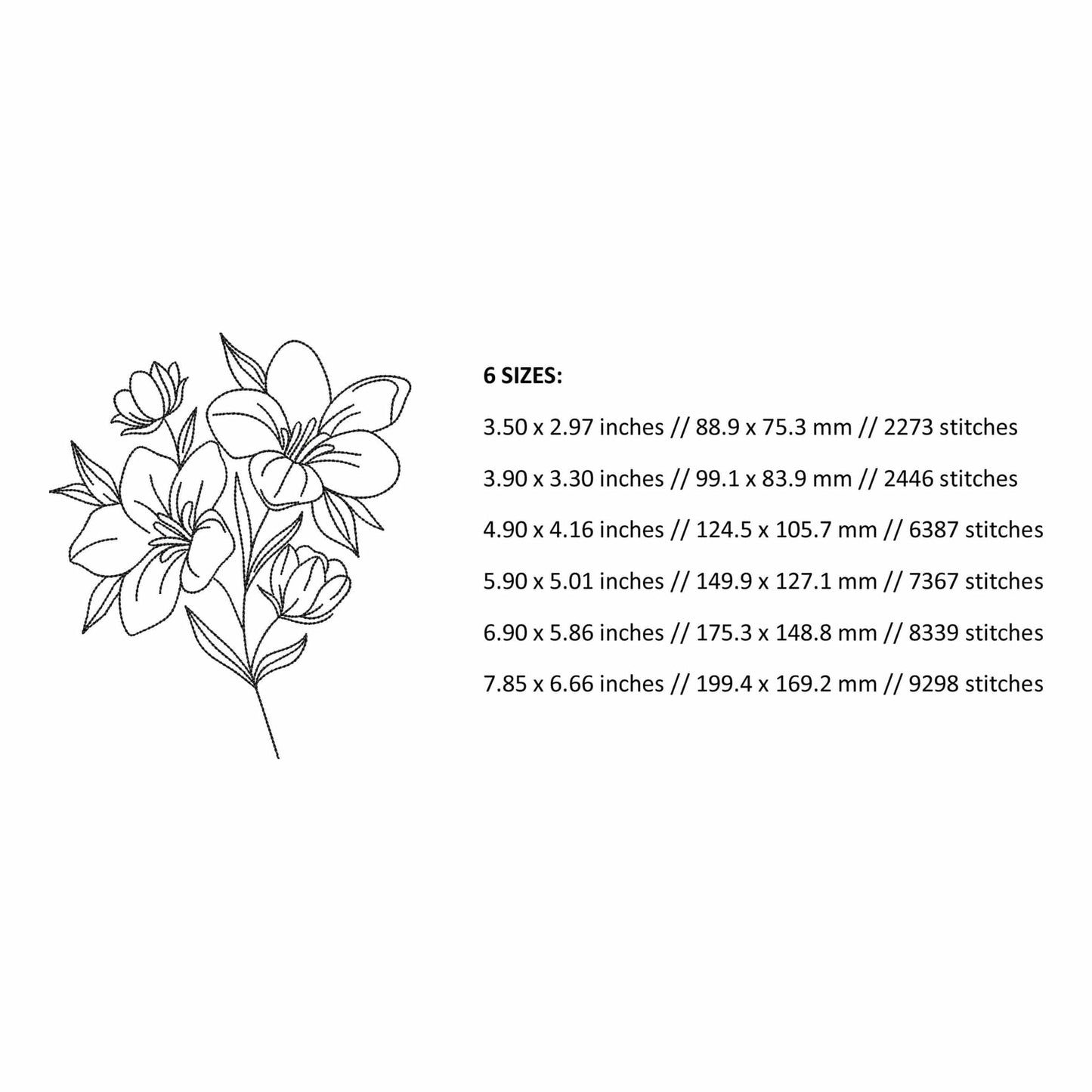 Flower bouquet - Embroidery design