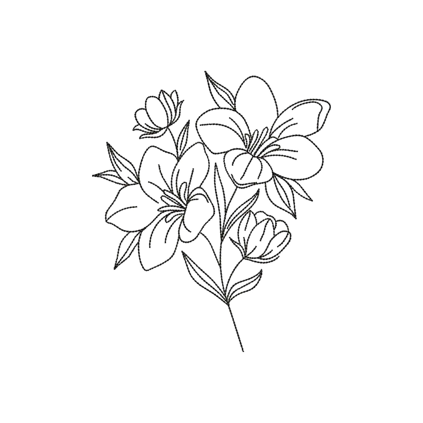 Flower bouquet - Embroidery design