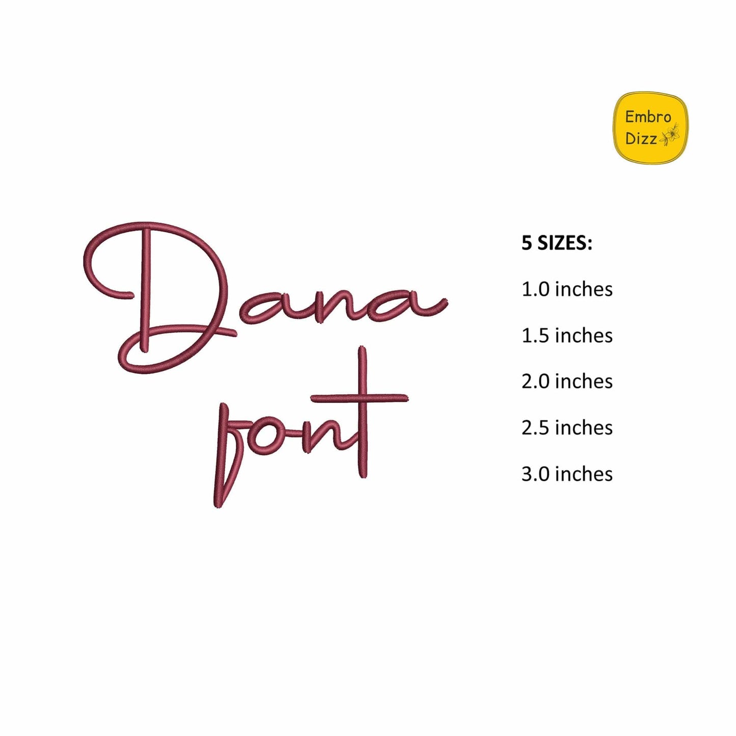 Dana - Embroidery font