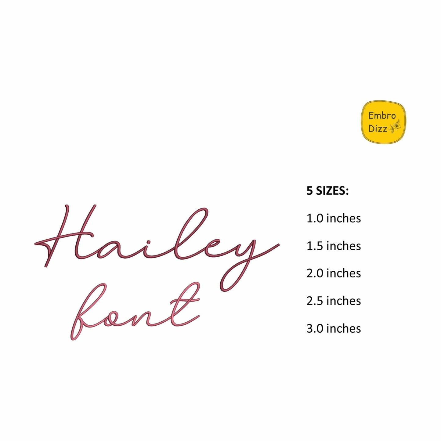 Hailey - Embroidery font