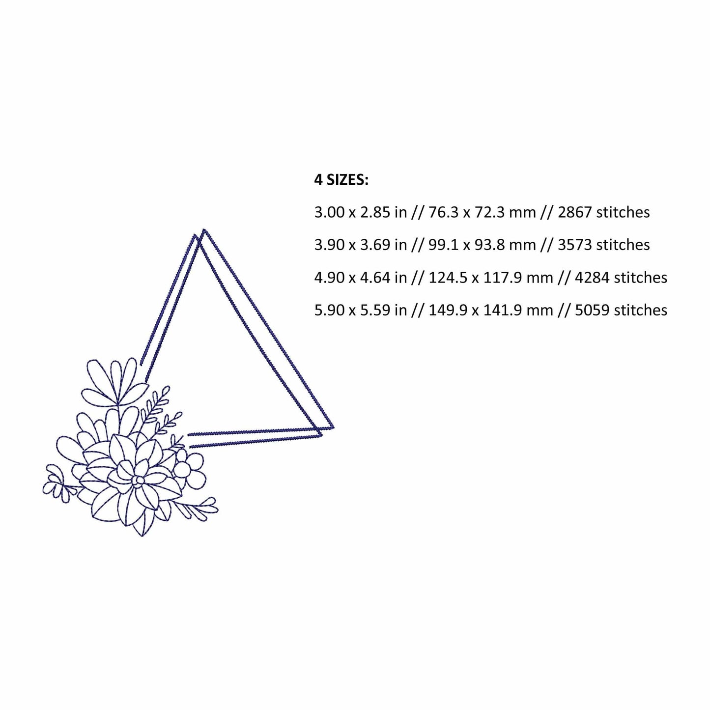 Floral Frame - Embroidery design