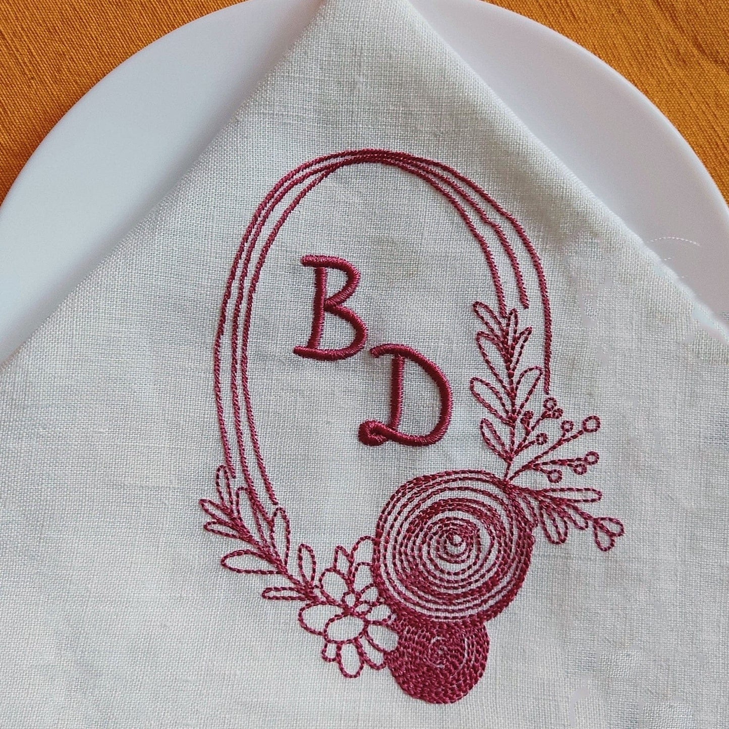 Floral wreath - Embroidery design