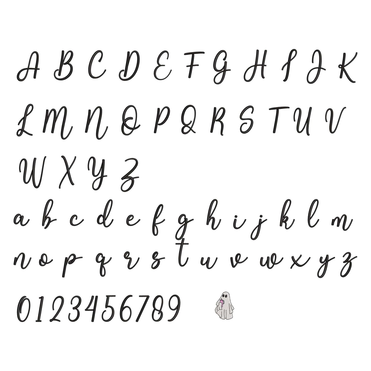 Ghosty - Embroidery font