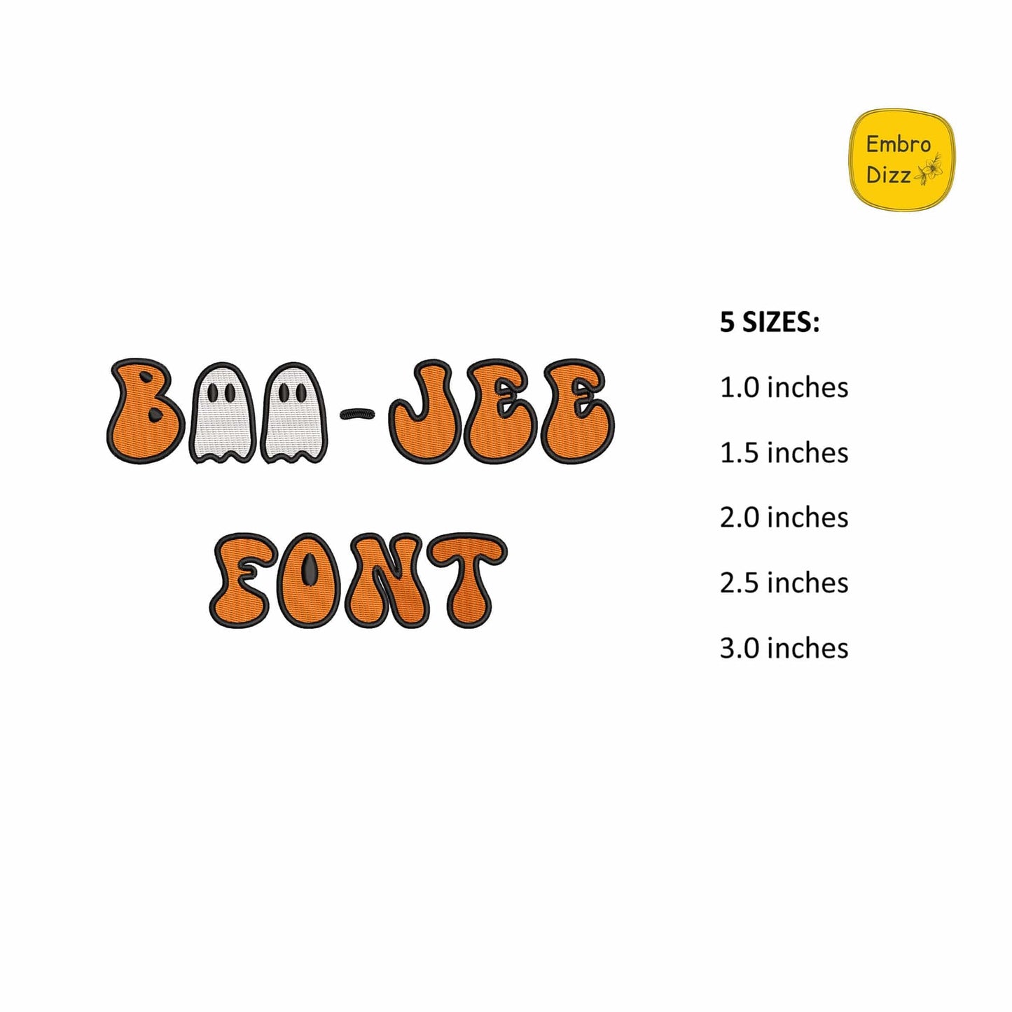 Boo-Jee - Retro embroidery font