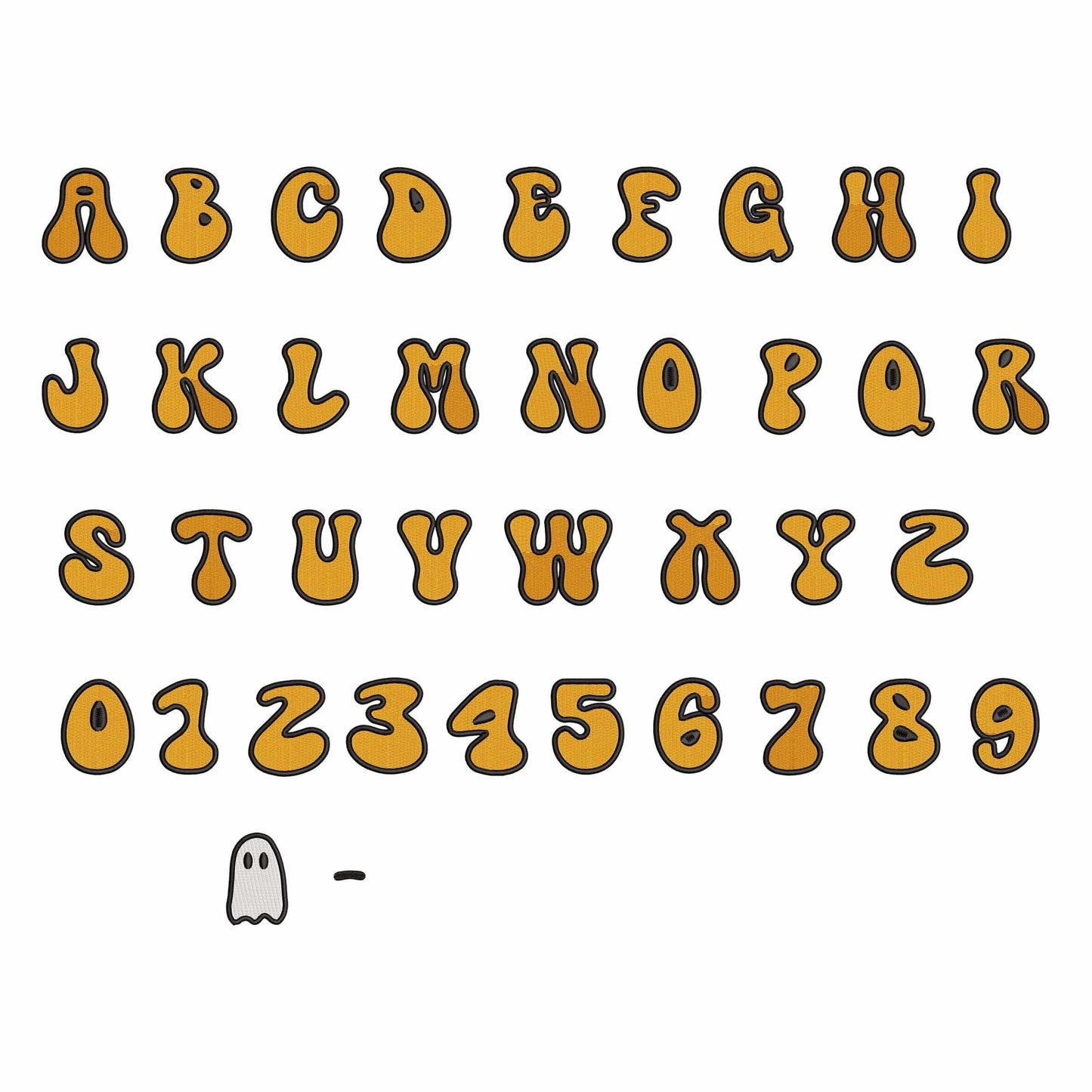 Boo-Jee - Retro embroidery font