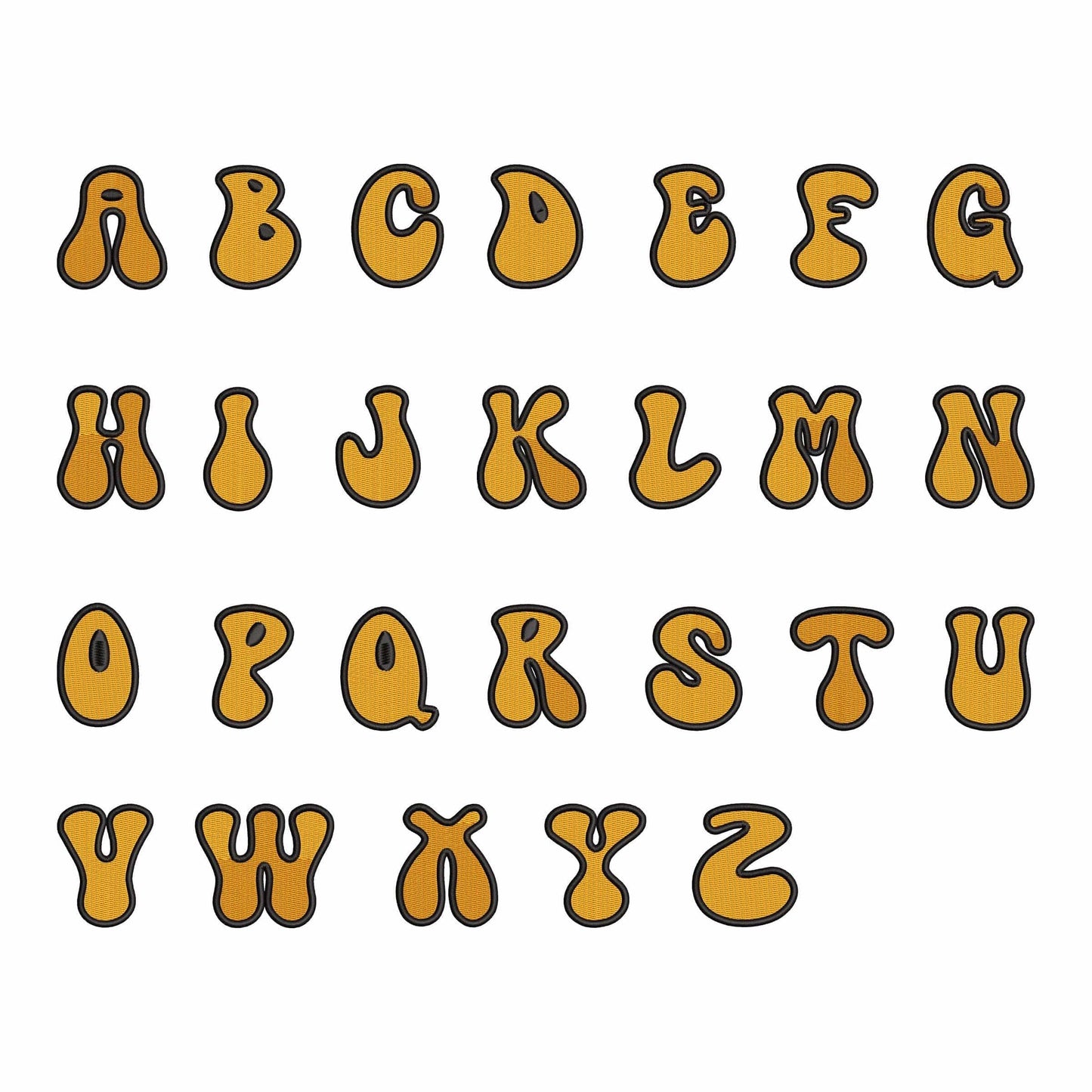 Boo-Jee - Retro embroidery font
