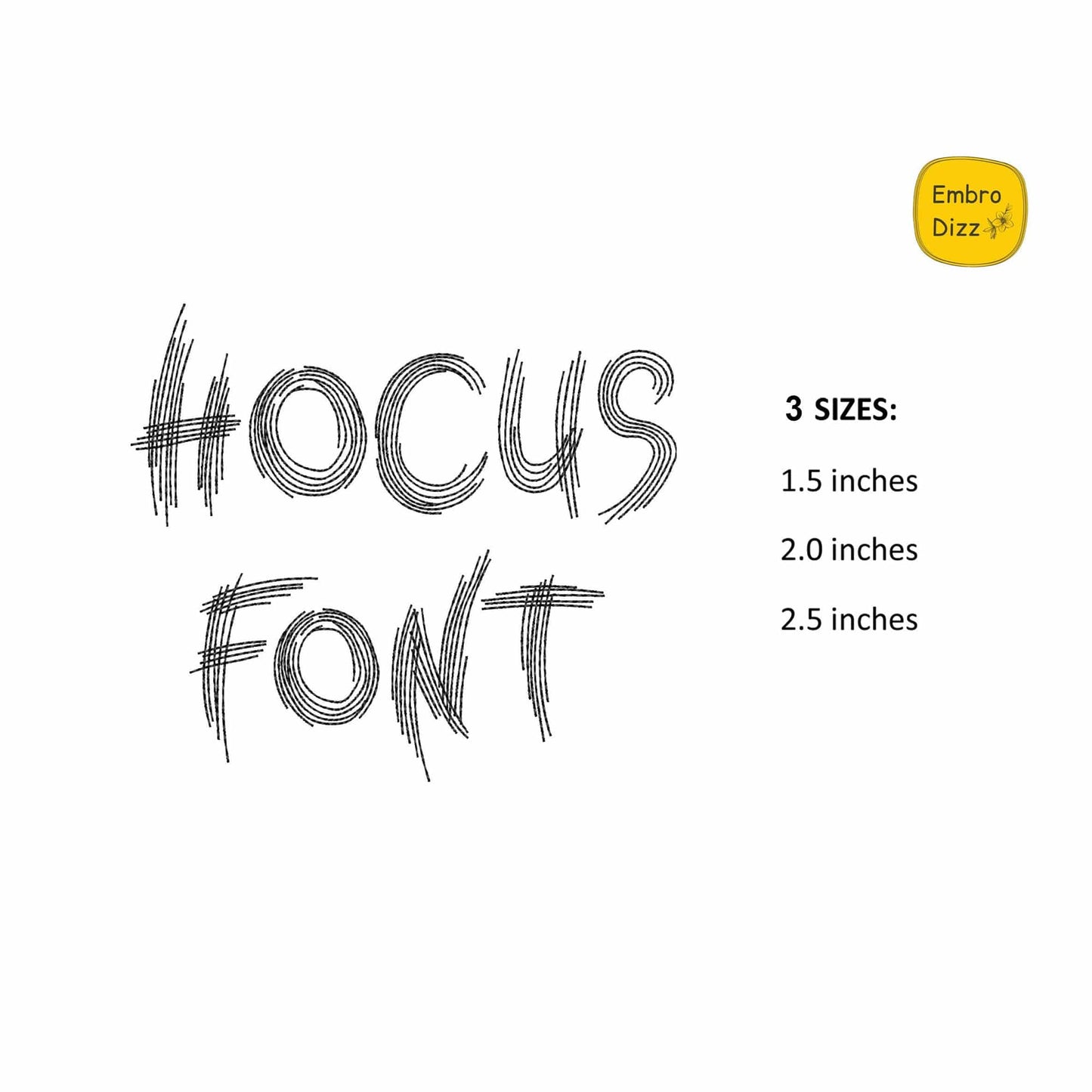Hocus - Embroidery font