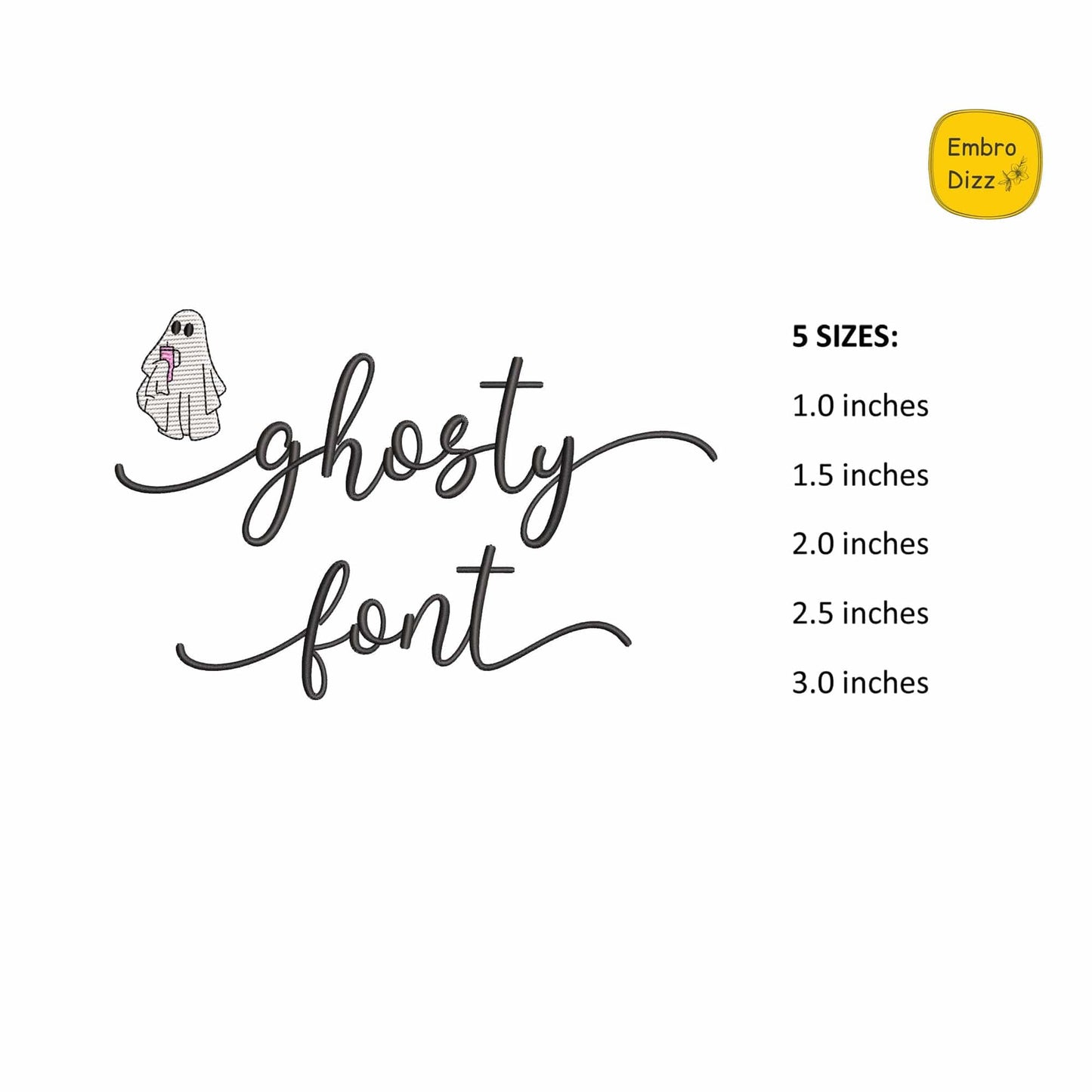 Ghosty with tails - Embroidery font