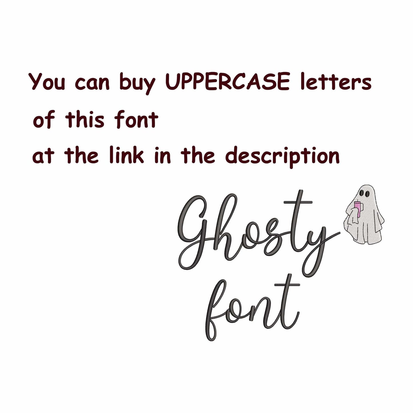 Ghosty with tails - Embroidery font