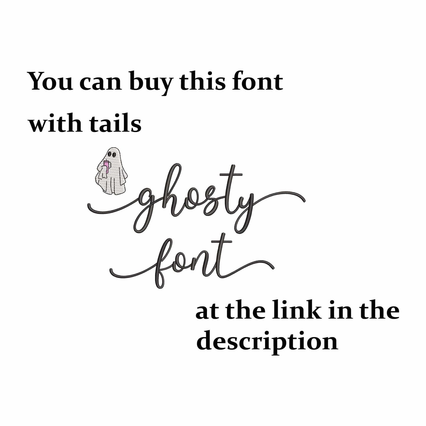 Ghosty - Embroidery font