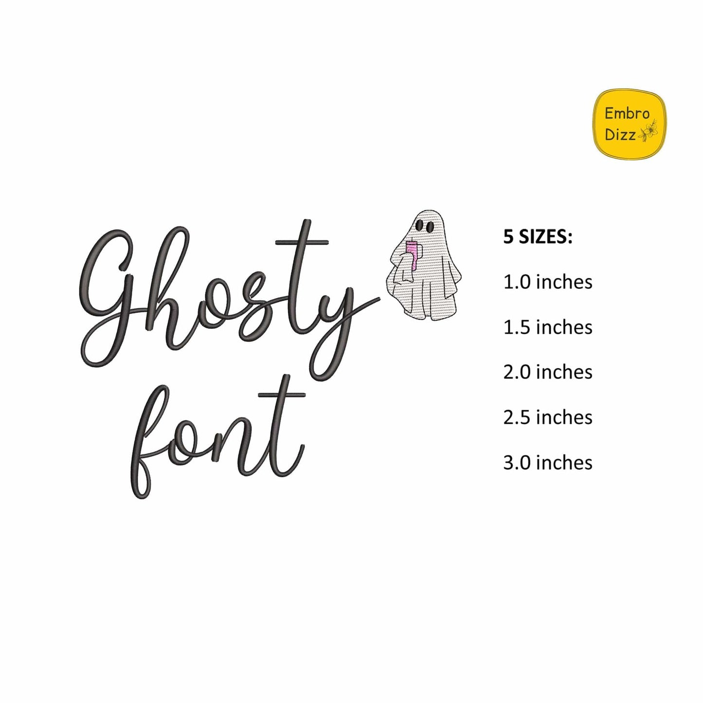 Ghosty - Embroidery font