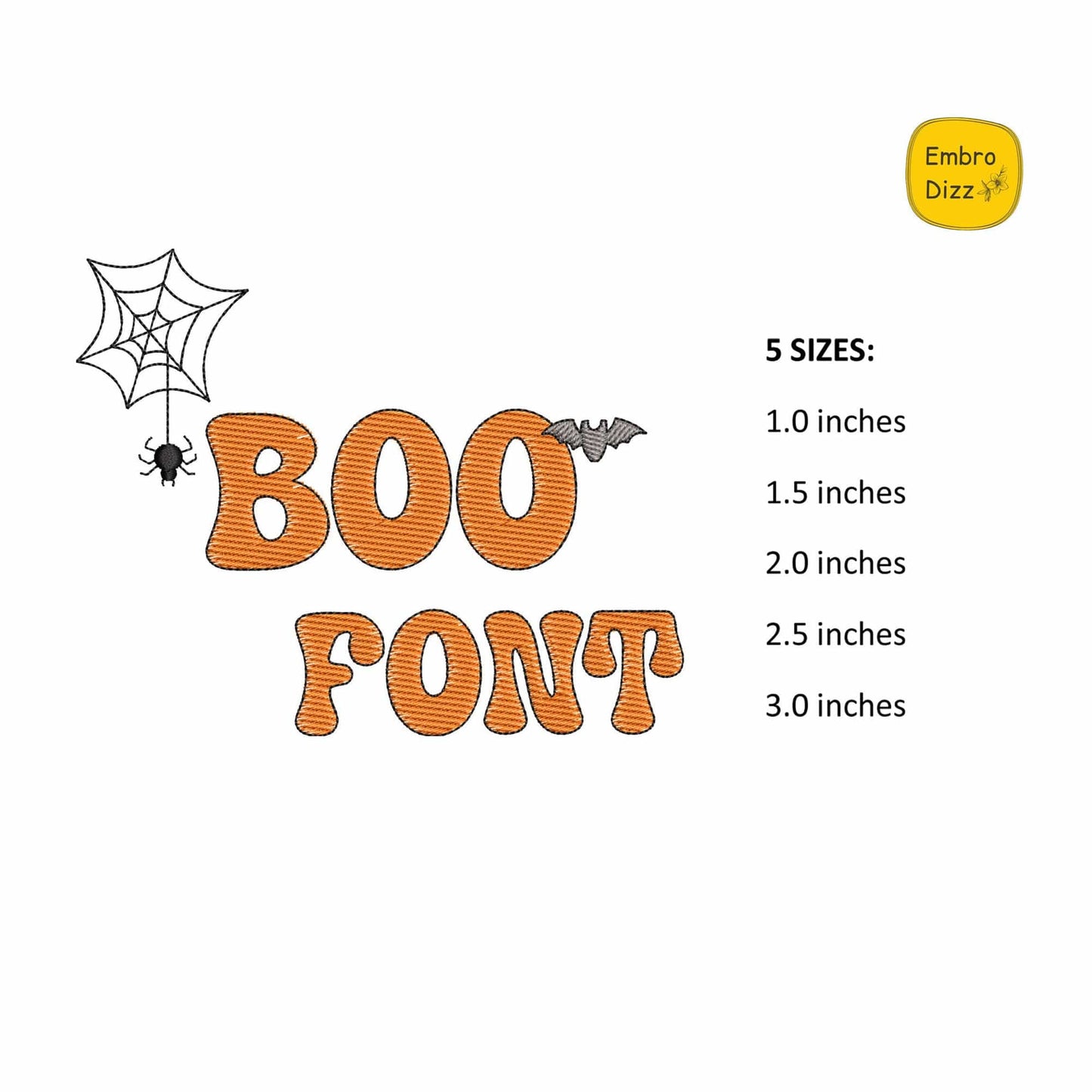 Boo - Sketch embroidery font