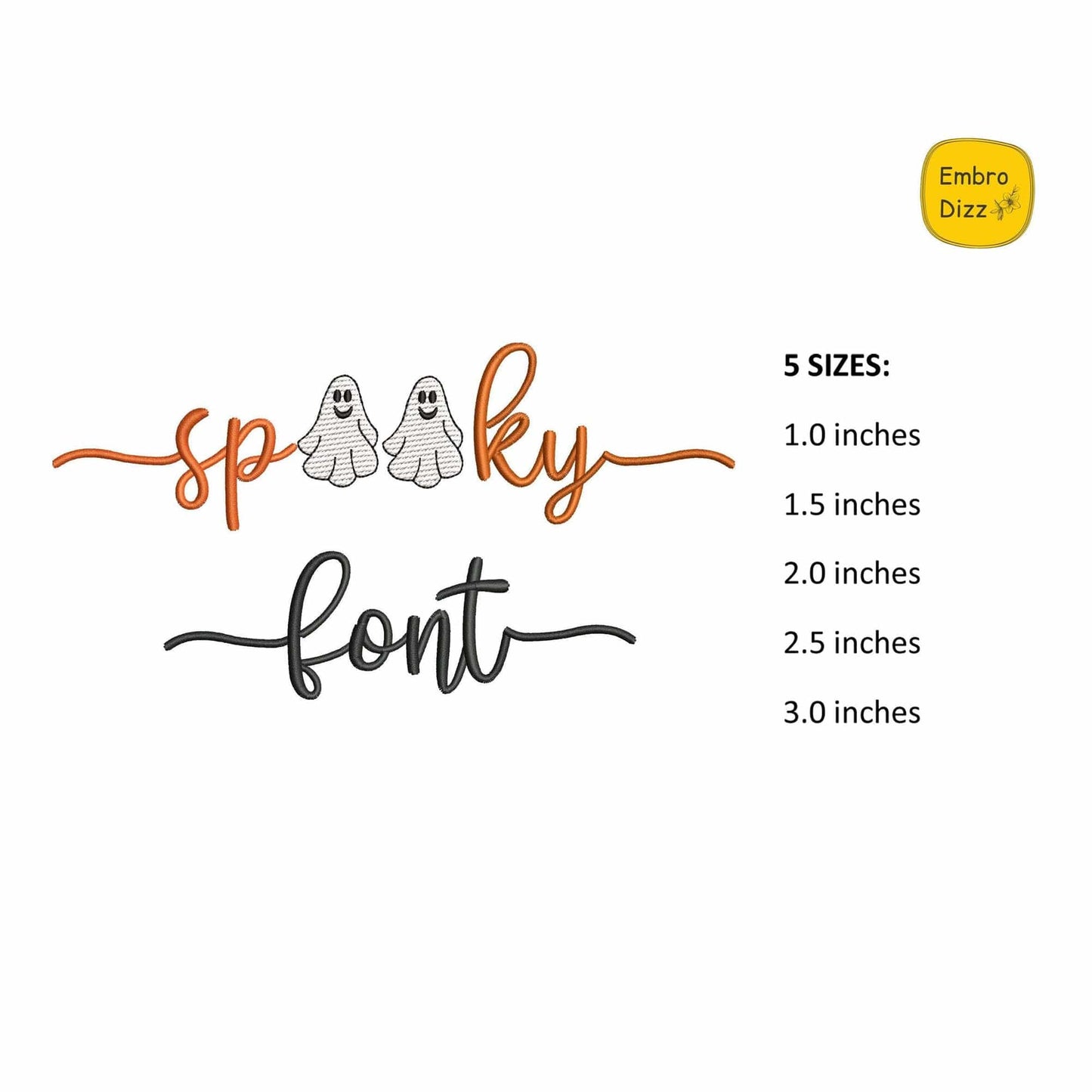 Spooky with tails - Embroidery font