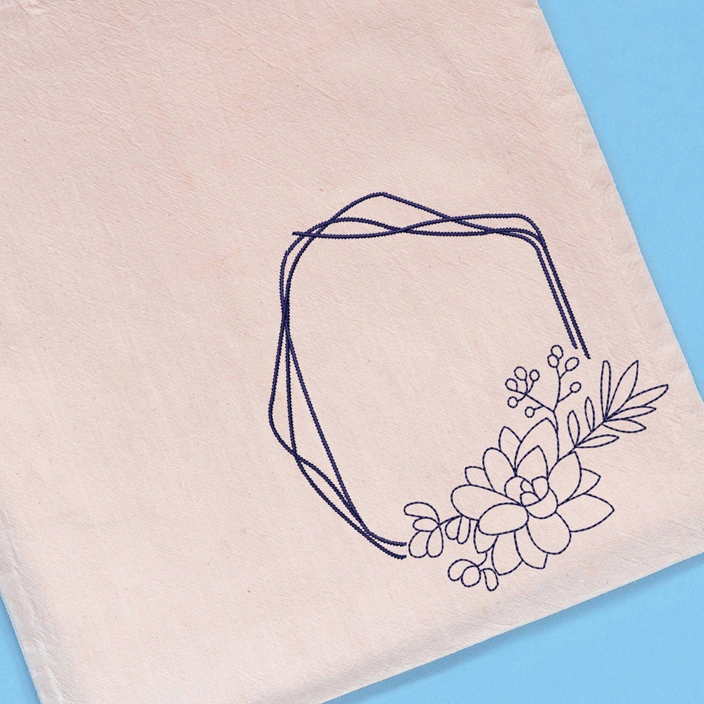 Floral frame - Embroidery design