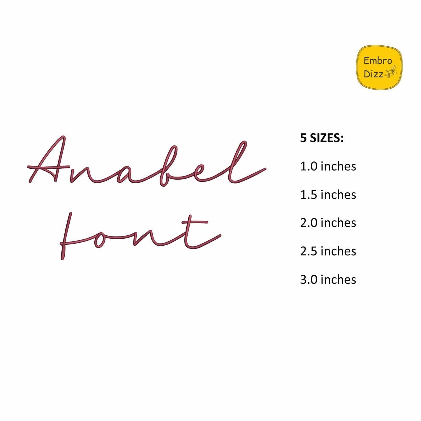Anabel - Embroidery font