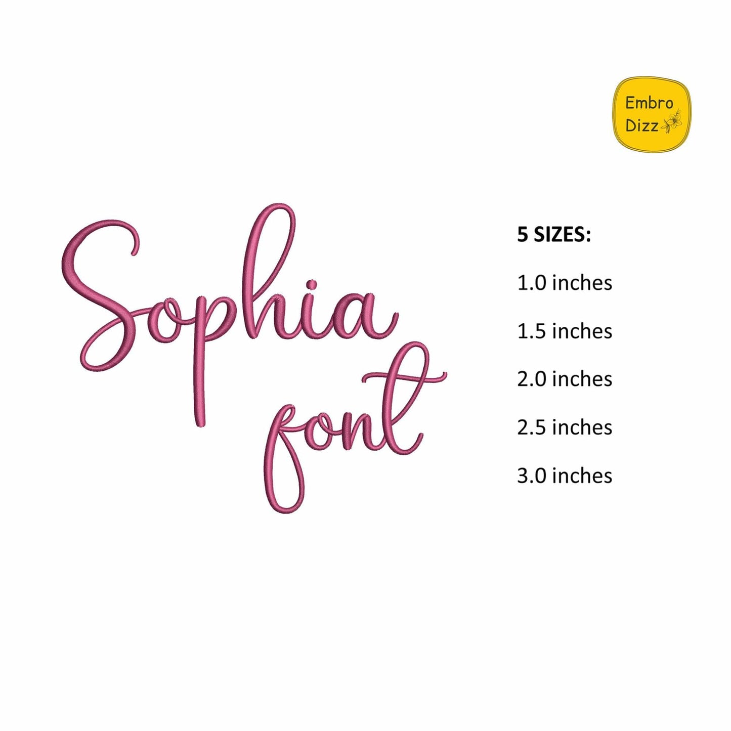 Sophia - Embroidery font