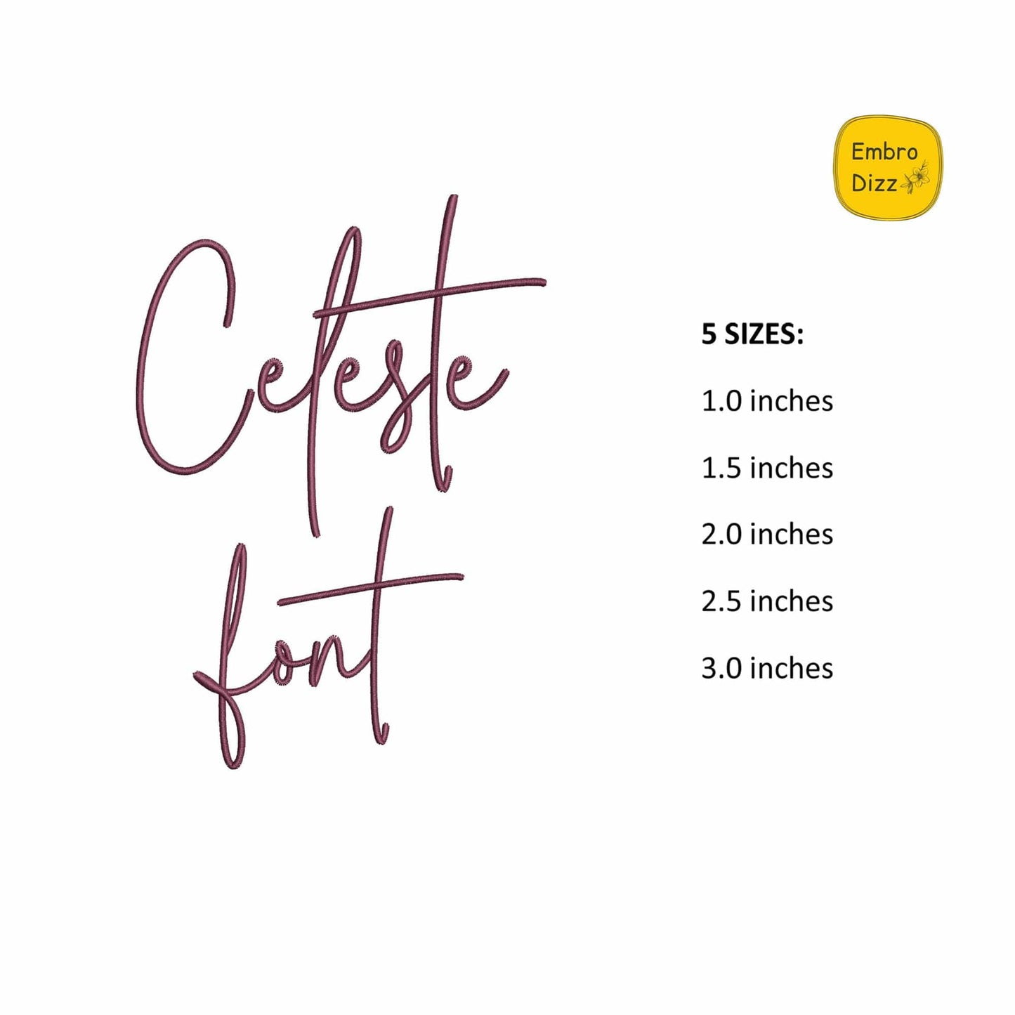 Celeste - Script embroidery font