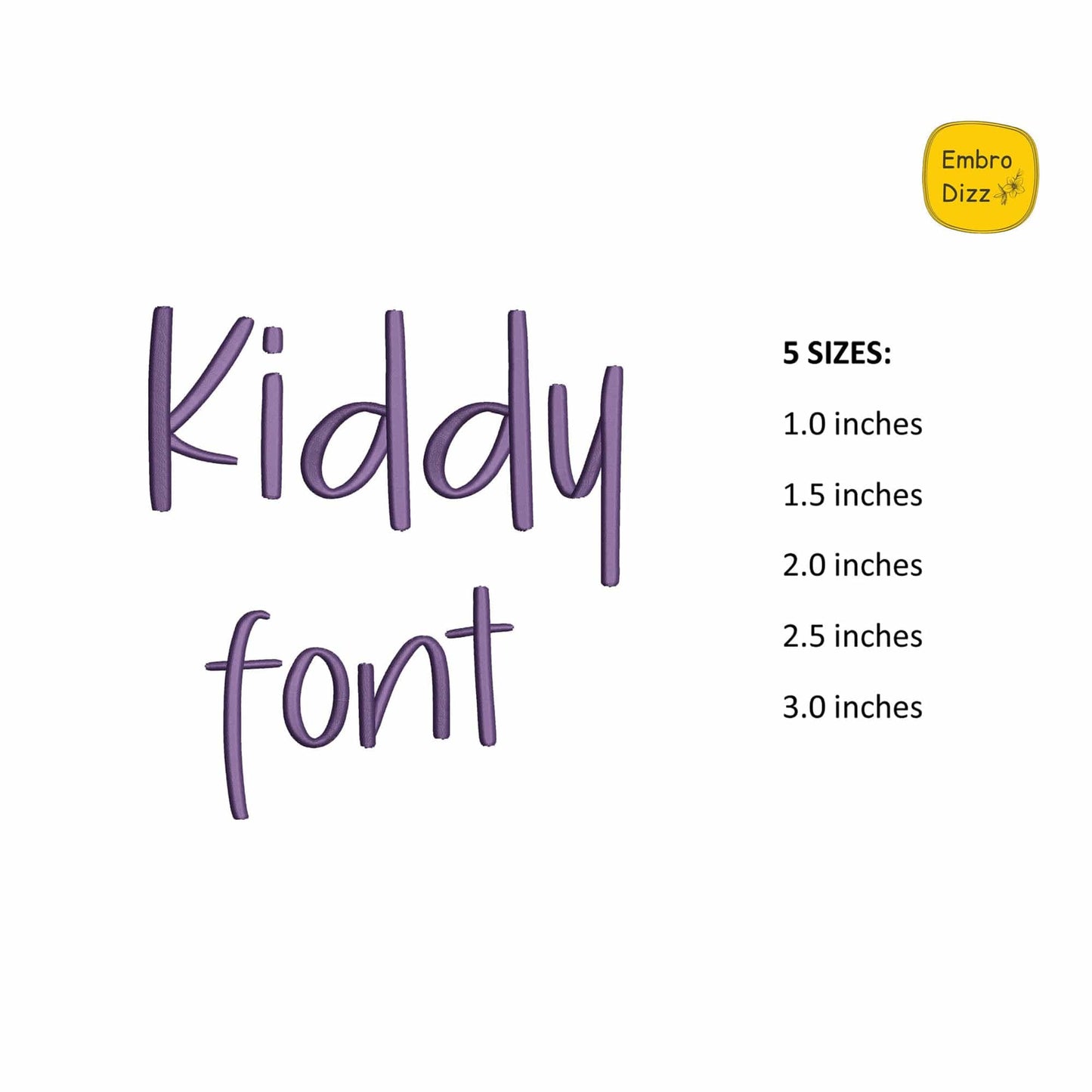 Kiddy - Embroidery font