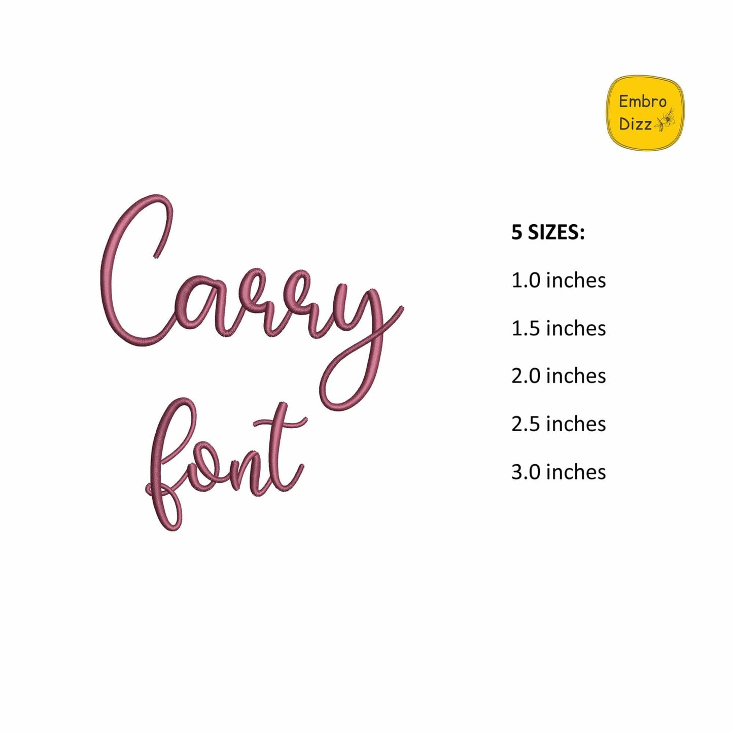 Carry - Embroidery font