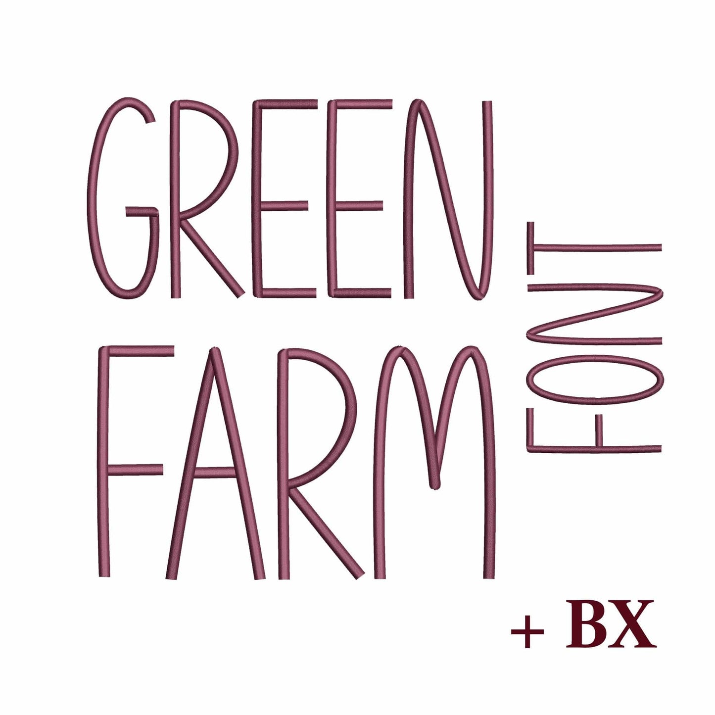 Green Farm - Embroidery font
