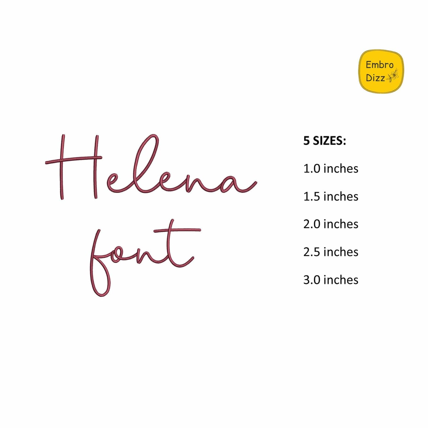 Helena - Embroidery font