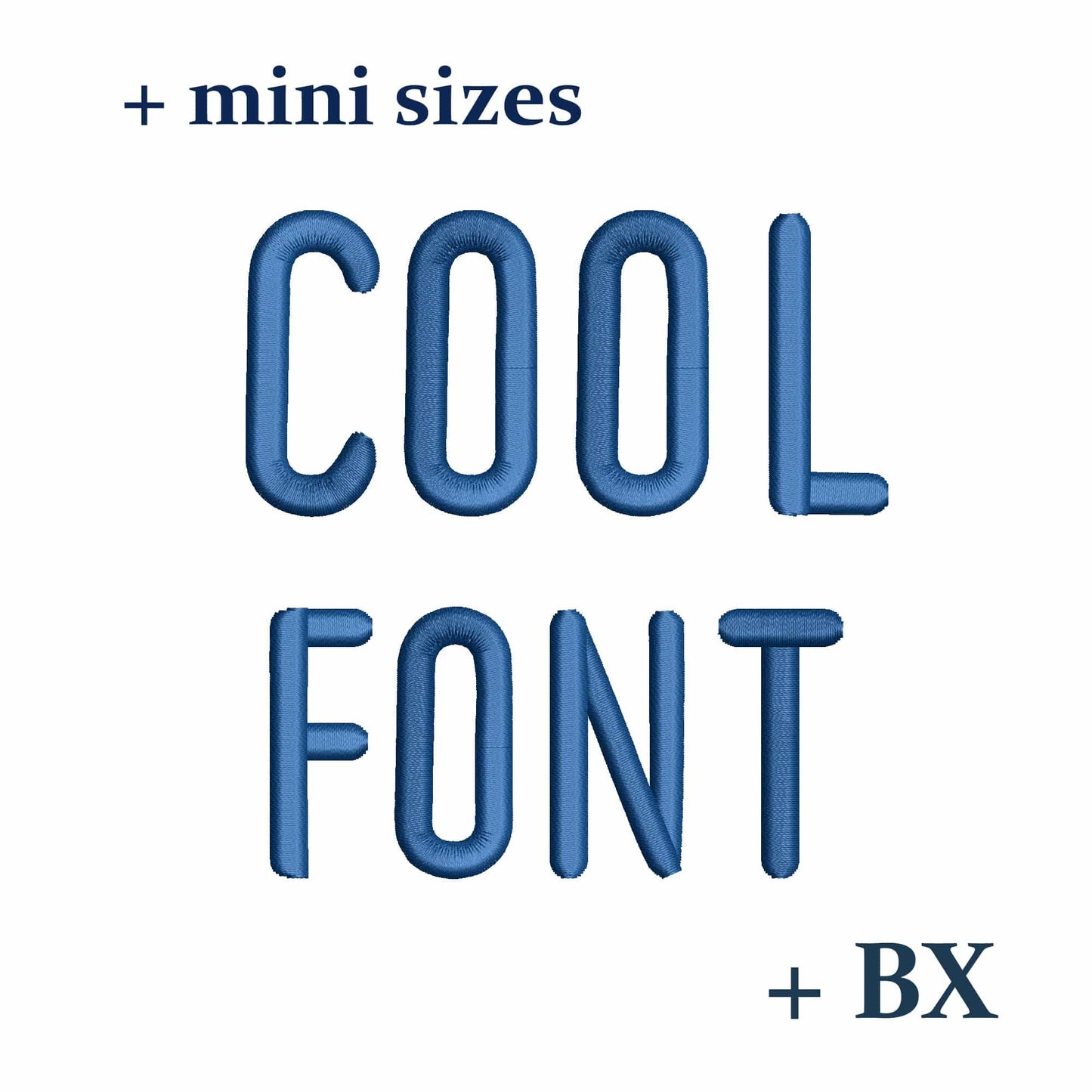 2 Duo embroidery font bundle