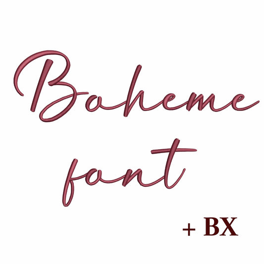 Boheme - Embroidery font