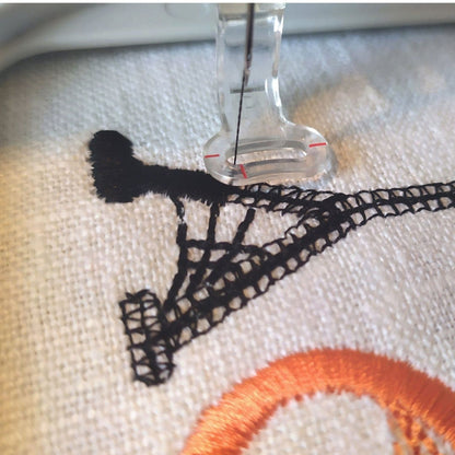 halloween embroidery font stitch detail letter Y