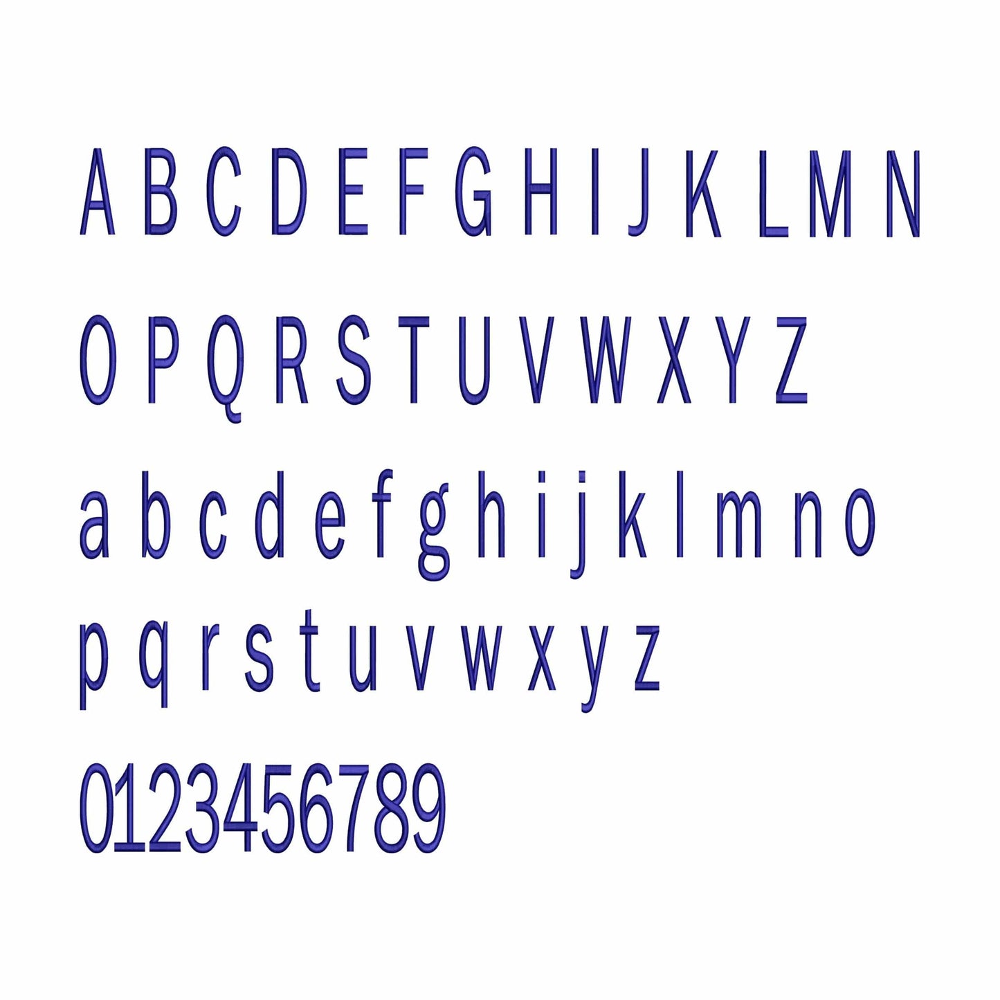 Neo Block - Embroidery font