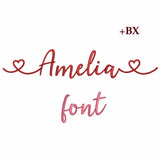 Amelia - Embroidery font