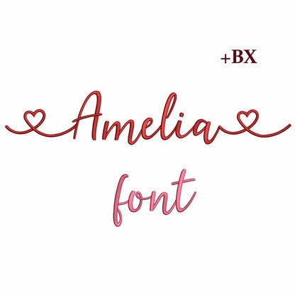 Amelia - Embroidery font