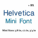 Helvetica - Mini Embroidery font
