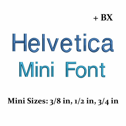 Helvetica - Mini Embroidery font
