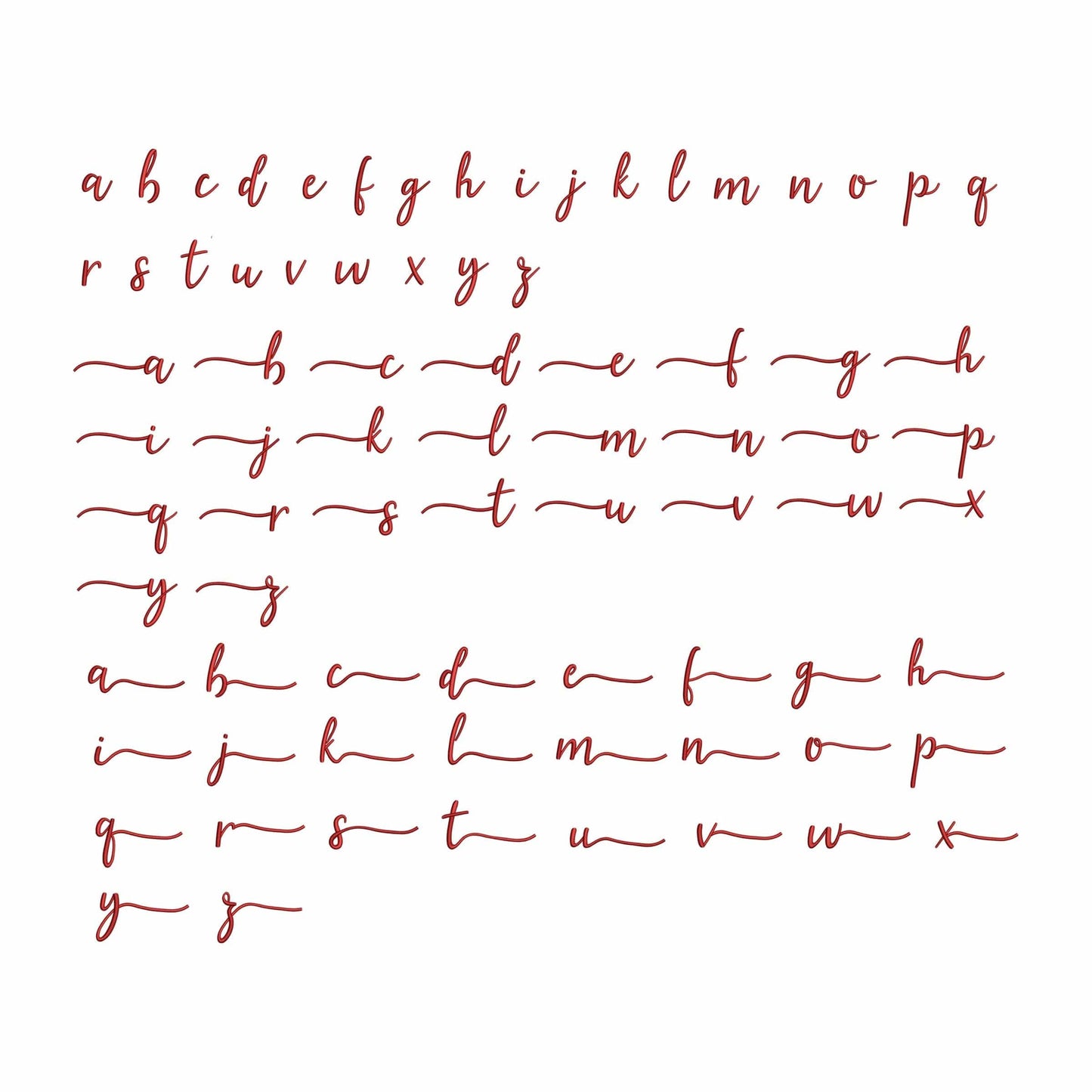 2 Duo embroidery font bundle