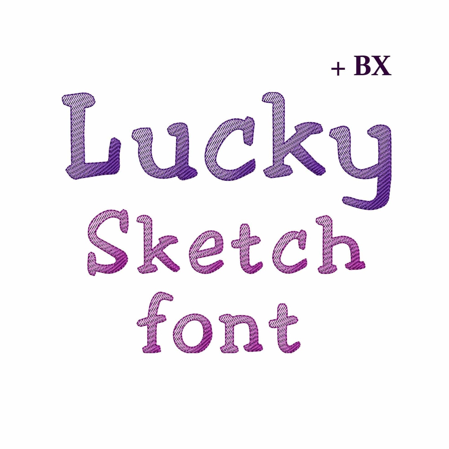 Lucky - Sketch embroidery font