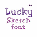 Lucky - Sketch embroidery font