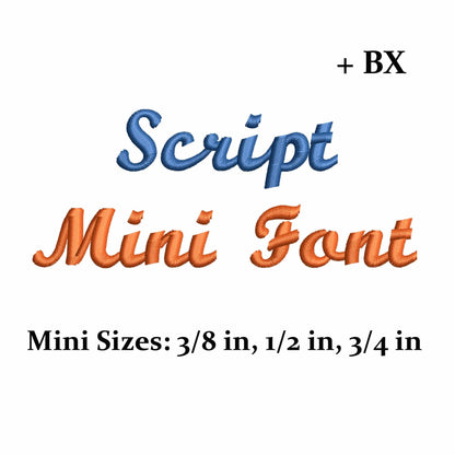 Script - Mini embroidery font