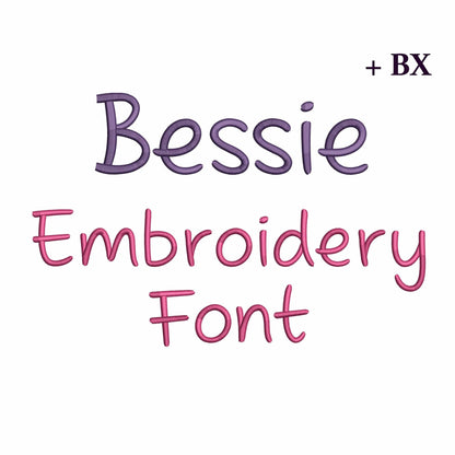 Bessie - Embroidery font