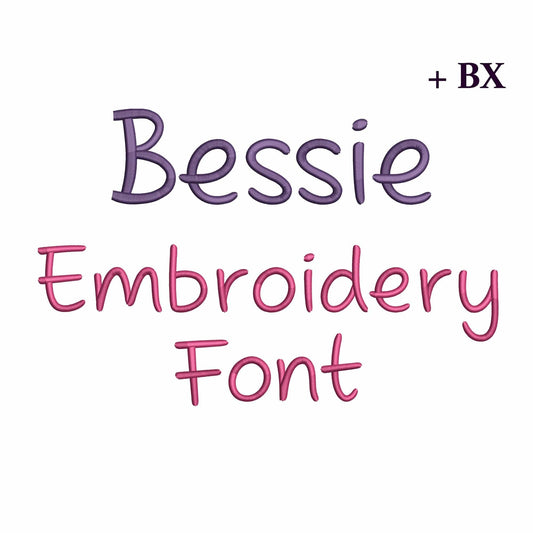 Bessie - Embroidery font