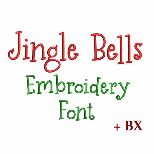 Jingle Bells - Serif embroidery font