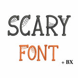 Scary - Halloween embroidery font