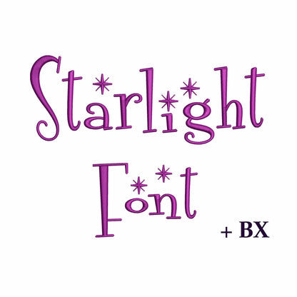 Starlight - Embroidery font