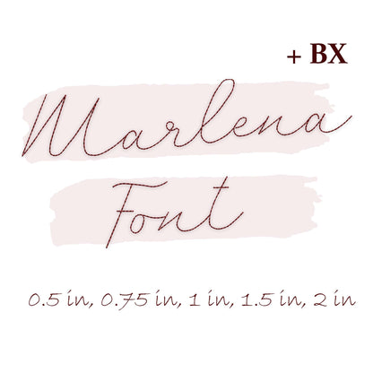 Marlena - Bean stitch Embroidery font